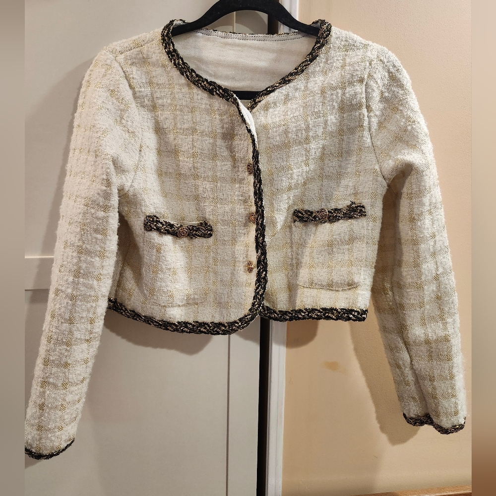 Tweed Button Jacket
